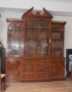 Mahagoni Viktorianische Breakfront Bücherregal Gothic Bücherregale Möbel