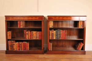 Paar offene Regale Mahagoni Bücherregale Bücherregal