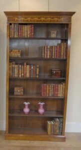 Regency Sheraton Offener Bücherregal Walnut Bücherregale Offene Front