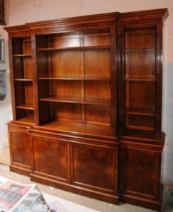 Walnut Regency Breakfront Bücherregal Buch Fall XL Möbel
