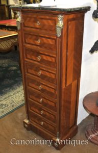 Französisch Reich Tall Boy Kommode Intarsien Kingwood