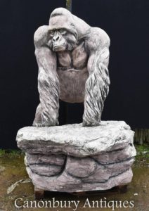 Giant Lifesize Stone Gorilla Garten Statue Affe Affe Art