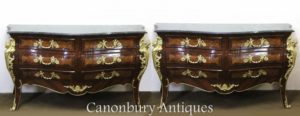 Paar Große französische Bombe Commodes Kommoden Kingwood