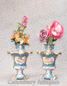 Paar Paris Sevres Pot Pourri Urnen Cherub Vasen