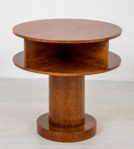 Art Deco Beistelltisch - Zylindrische gelegentliche Bergahorn um 1930