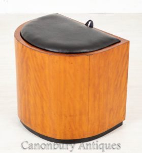Art Deco Vintage Hocker Antiker Sitz Circa 1930