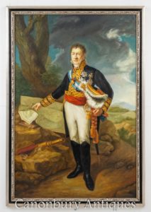 Englisches Ölgemälde Herzog von Wellington - Militärkunstporträt