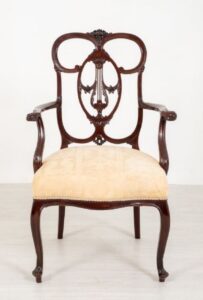 Chippendale Carver Arm Chair - Antikes Mahagoni 1890