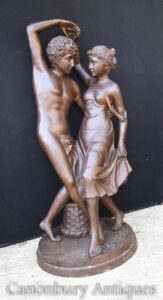 Paar klassische Bronze Liebhaber Statue - italienische Kunst Garten Casting