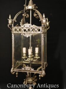 Regency Lantern - Silver Plate Hanging Light Kronleuchter