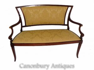 Antike Edwardian Sofa - Mahagoni Couch Seat 1900