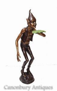 Bronze Garden Pixie - Elf Fairy Celtic Goblin Statue