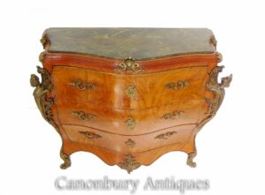 Französisches Reich Bombe Kommode - Antike Kommode Walnuss 1900