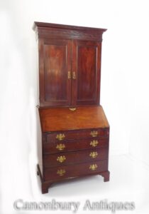 Georgian Bureau Bücherregal Mahagoni Schreibtisch Schrank 1820